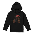 Black - Back - Winnie the Pooh Childrens-Kids Eeyore Santa Hat Hoodie