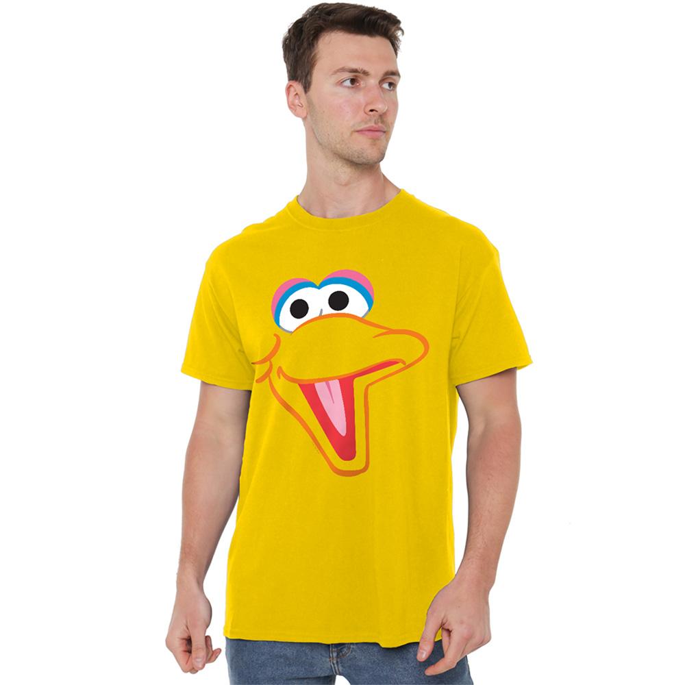 Yellow - Back - Sesame Street Unisex Adult Big Bird Head T-Shirt