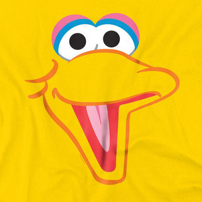 Yellow - Side - Sesame Street Unisex Adult Big Bird Head T-Shirt