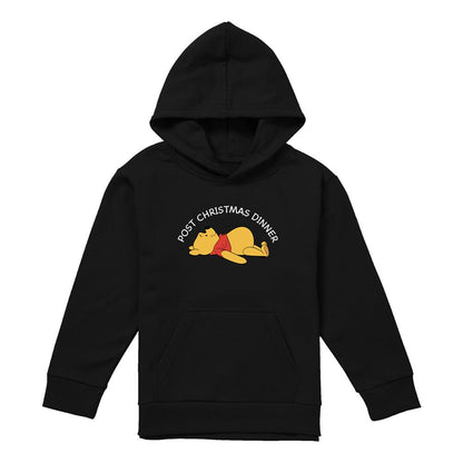 Navy - Front - Winnie the Pooh Childrens-Kids Christmas Dinner Hoodie