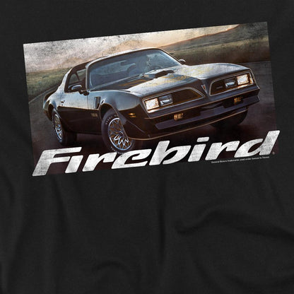 Black - Side - Pontiac Unisex Adult Firebird 76 T-Shirt