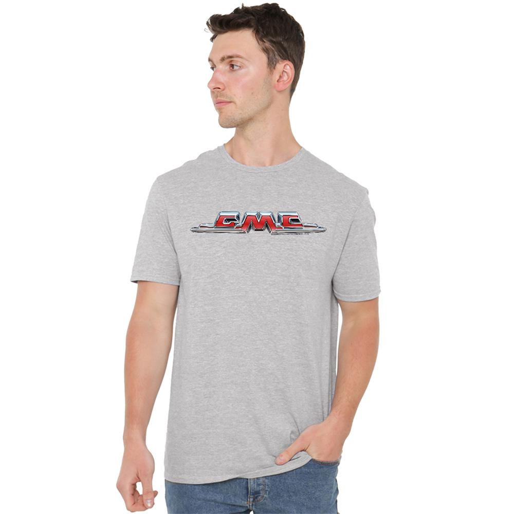 Athletic Heather - Back - GMC Unisex Adult Chrome Logo Heather T-Shirt