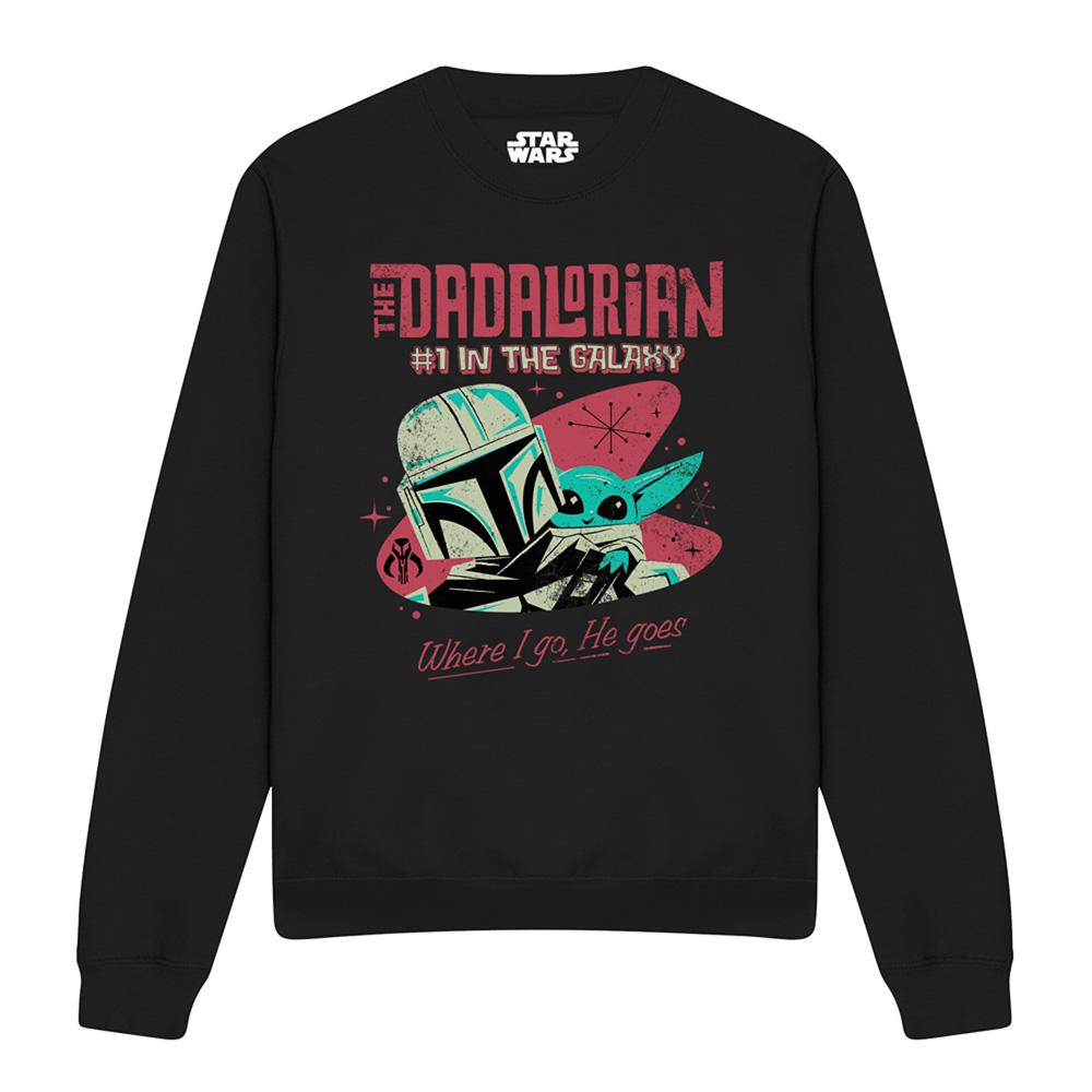 Black - Lifestyle - Star Wars Unisex Adult #1 Dadalorian Where I Go Sweatshirt