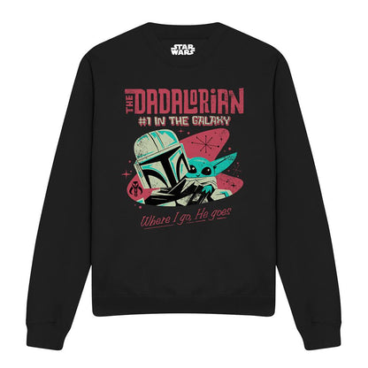 Black - Lifestyle - Star Wars Unisex Adult #1 Dadalorian Where I Go Sweatshirt