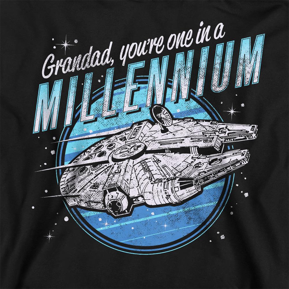 Black - Back - Star Wars Unisex Adult Grandad One In A Millennium Sweatshirt