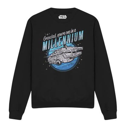 Black - Lifestyle - Star Wars Unisex Adult Grandad One In A Millennium Sweatshirt