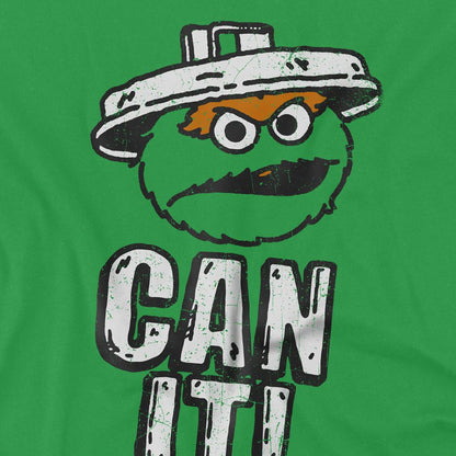 Kelly Green - Side - Sesame Street Unisex Adult Can It! T-Shirt