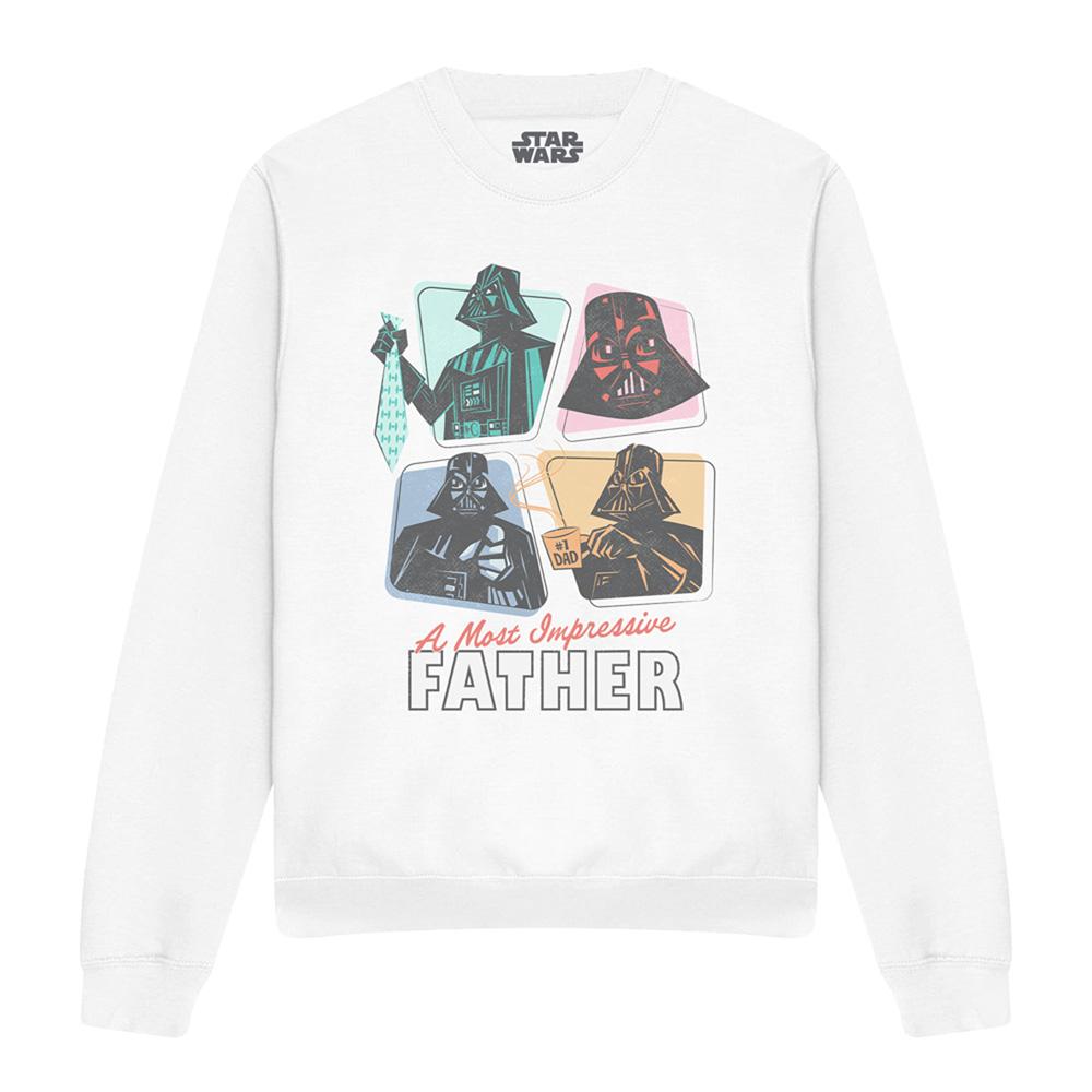 White - Lifestyle - Star Wars Unisex Adult A Most Impressive Father Sweatshirt
