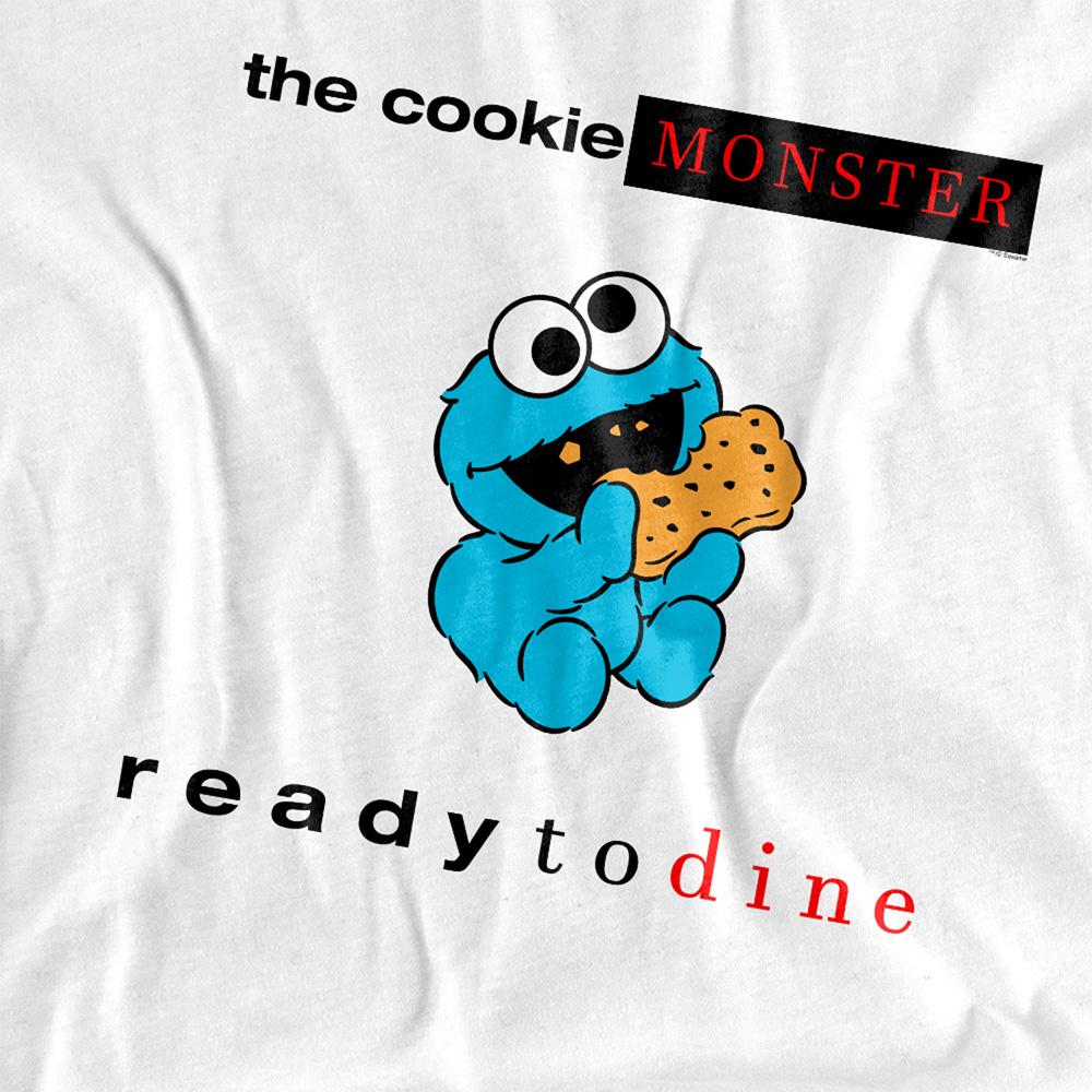 White - Side - Sesame Street Unisex Adult Ready To Dine T-Shirt