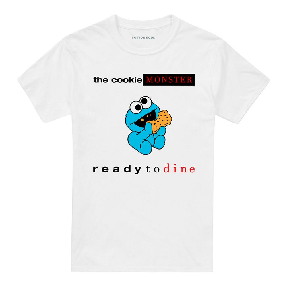 White - Front - Sesame Street Unisex Adult Ready To Dine T-Shirt