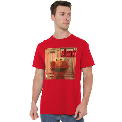 Red - Back - Sesame Street Unisex Adult Ellmatic T-Shirt