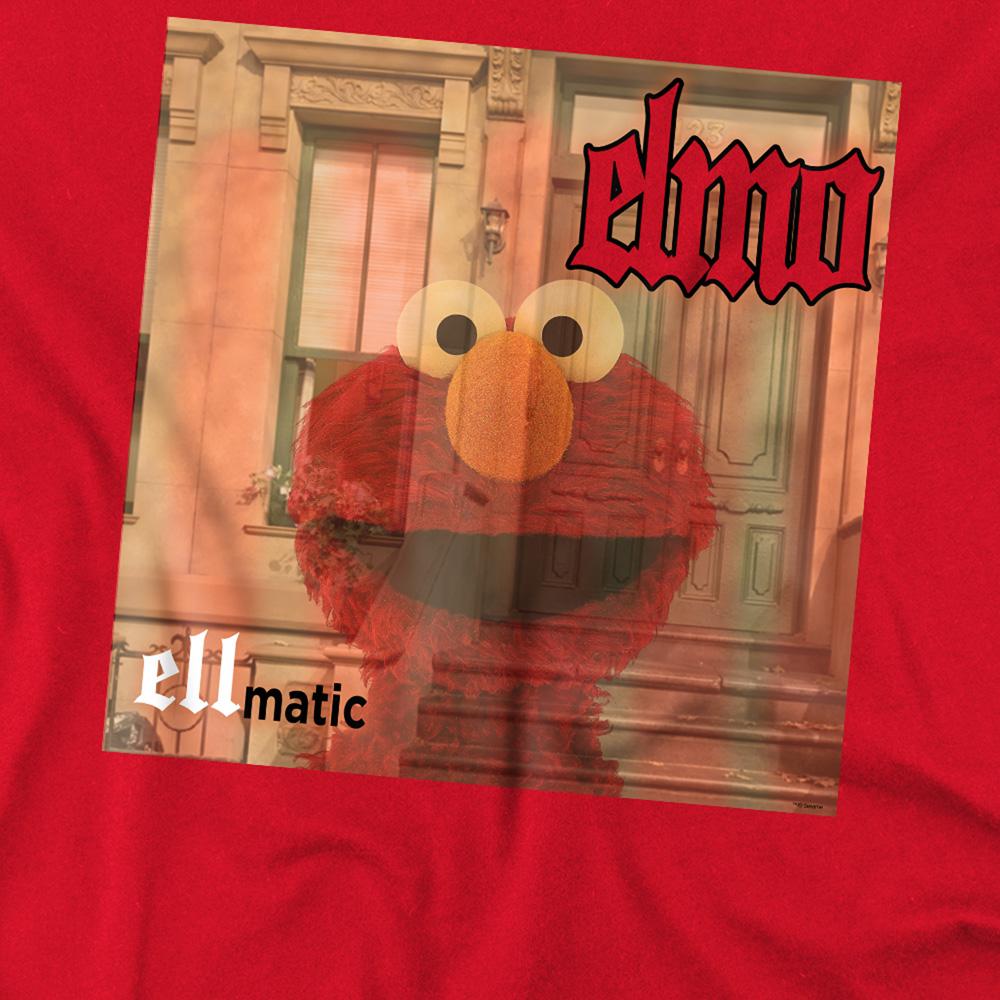 Red - Side - Sesame Street Unisex Adult Ellmatic T-Shirt