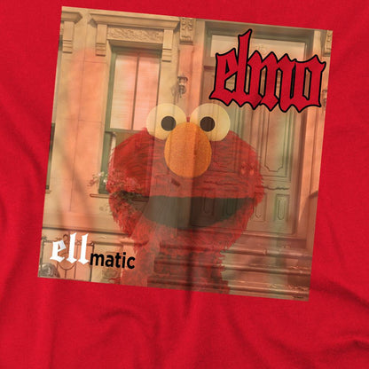 Red - Side - Sesame Street Unisex Adult Ellmatic T-Shirt