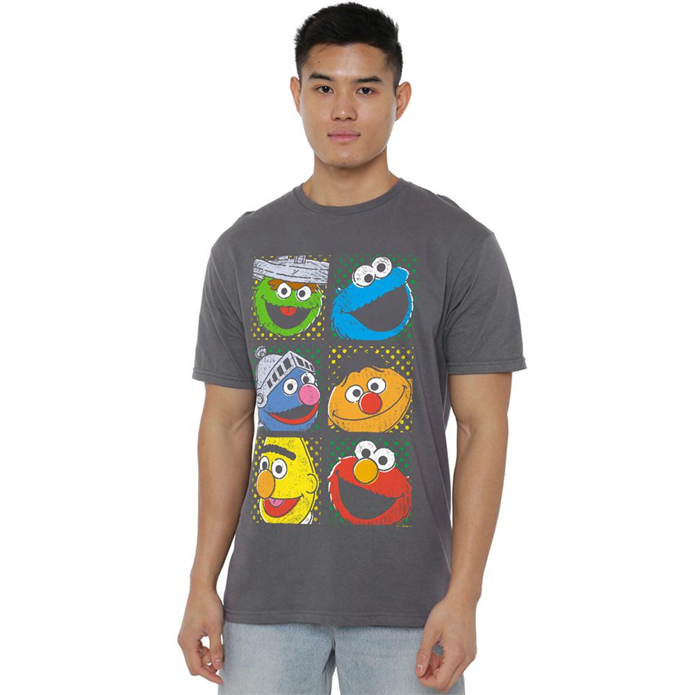 Charcoal - Lifestyle - Sesame Street Unisex Adult Group T-Shirt