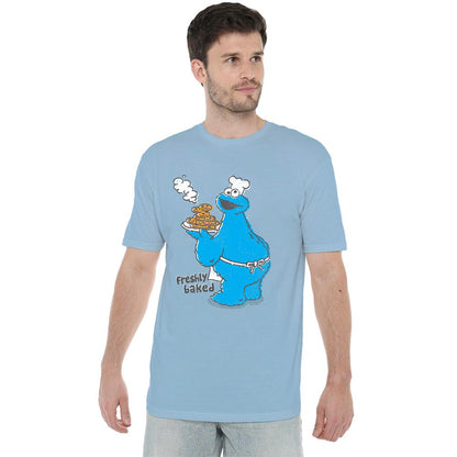 Light Blue - Back - Sesame Street Unisex Adult Freshly Baked T-Shirt