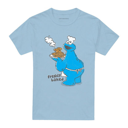 Light Blue - Front - Sesame Street Unisex Adult Freshly Baked T-Shirt