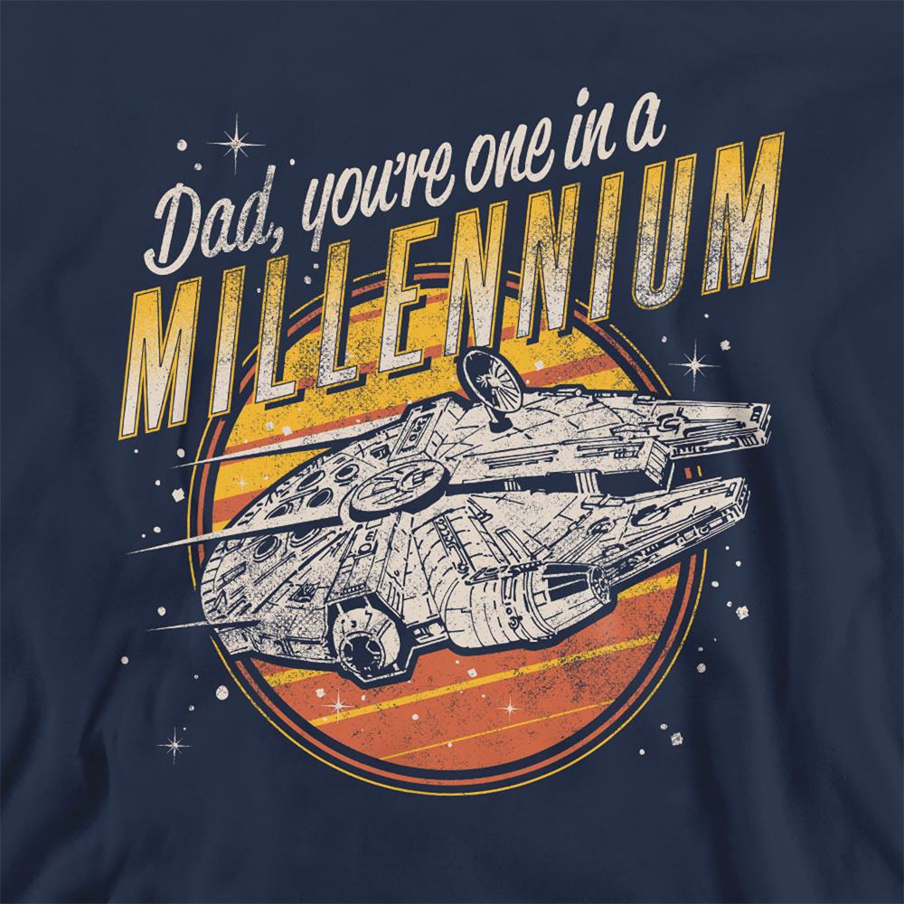 Navy - Back - Star Wars Unisex Adult Dad One In A Millennium Vintage Sweatshirt
