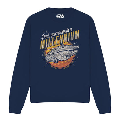 Navy - Lifestyle - Star Wars Unisex Adult Dad One In A Millennium Vintage Sweatshirt