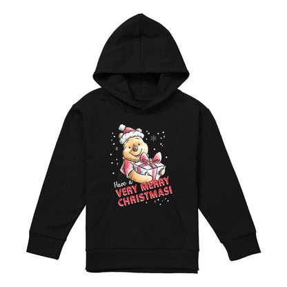 Athletic Heather - Front - Winnie the Pooh Childrens-Kids Have A Very Merry Christmas! Heather Hoodie