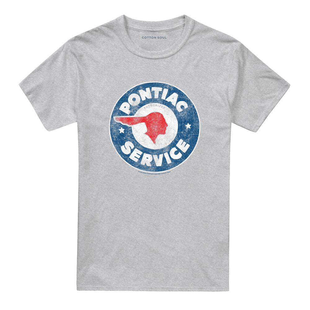 Athletic Heather - Front - Pontiac Unisex Adult Service Vintage T-Shirt