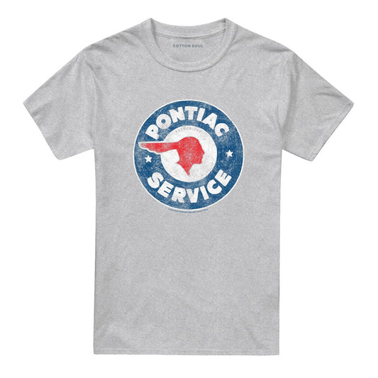 Athletic Heather - Front - Pontiac Unisex Adult Service Vintage T-Shirt