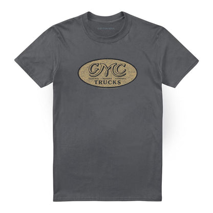 Charcoal - Front - GMC Unisex Adult Oval Logo Vintage T-Shirt