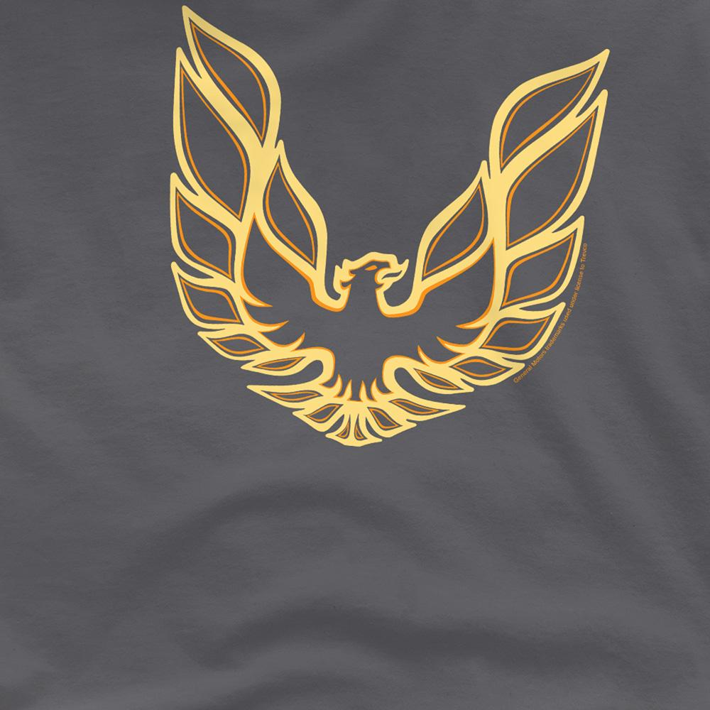 Charcoal - Side - Pontiac Unisex Adult Iconic Firebird T-Shirt