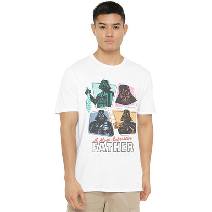 White - Front - Star Wars Unisex Adult A Most Impressive Father T-Shirt
