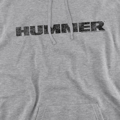 Athletic Heather - Side - Hummer Unisex Adult Distressed Logo Hoodie