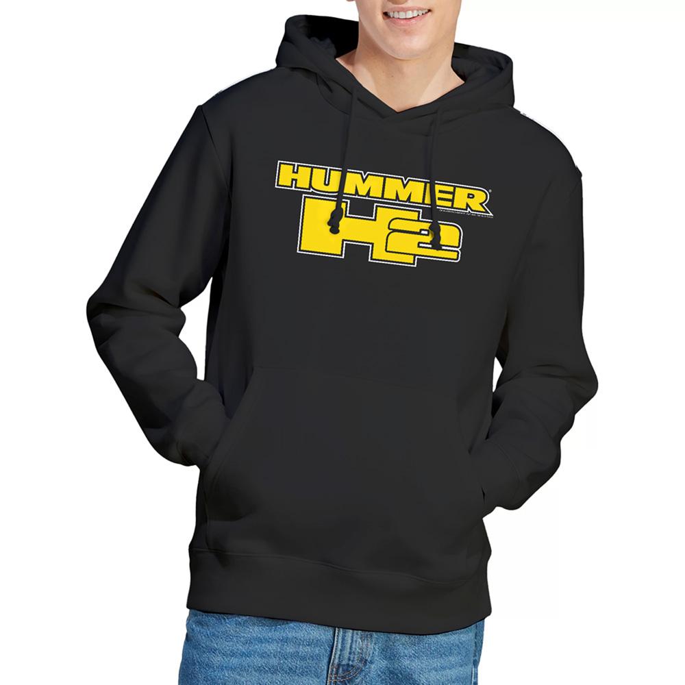 Black - Lifestyle - Hummer Unisex Adult H2 Block Logo Hoodie