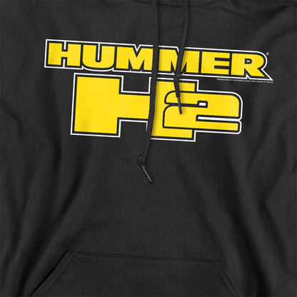Black - Side - Hummer Unisex Adult H2 Block Logo Hoodie