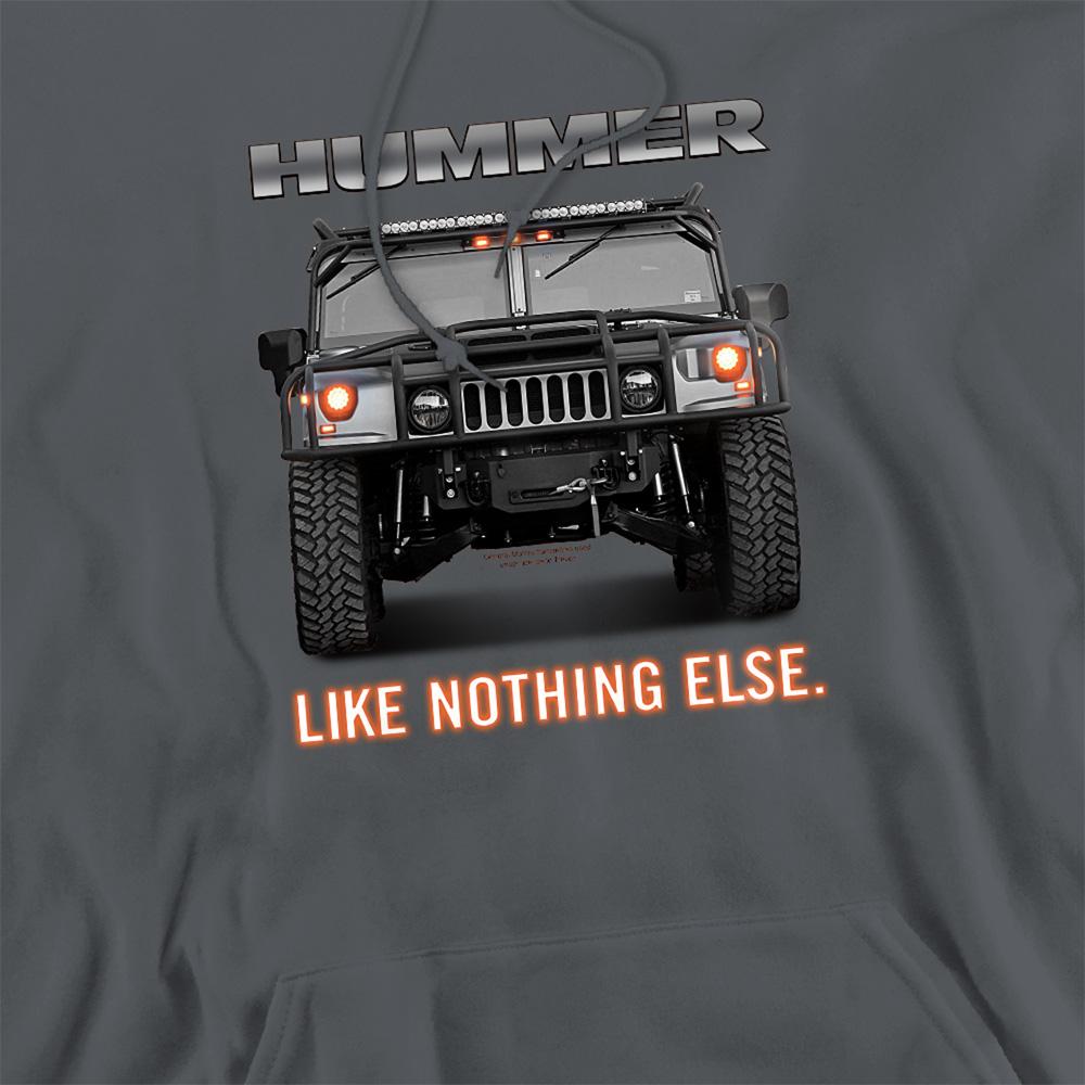 Charcoal - Side - Hummer Unisex Adult Like Nothing Else Hoodie