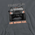 Charcoal - Side - Hummer Unisex Adult Like Nothing Else Hoodie