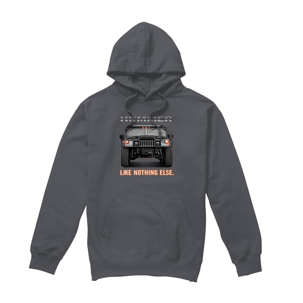 Charcoal - Front - Hummer Unisex Adult Like Nothing Else Hoodie