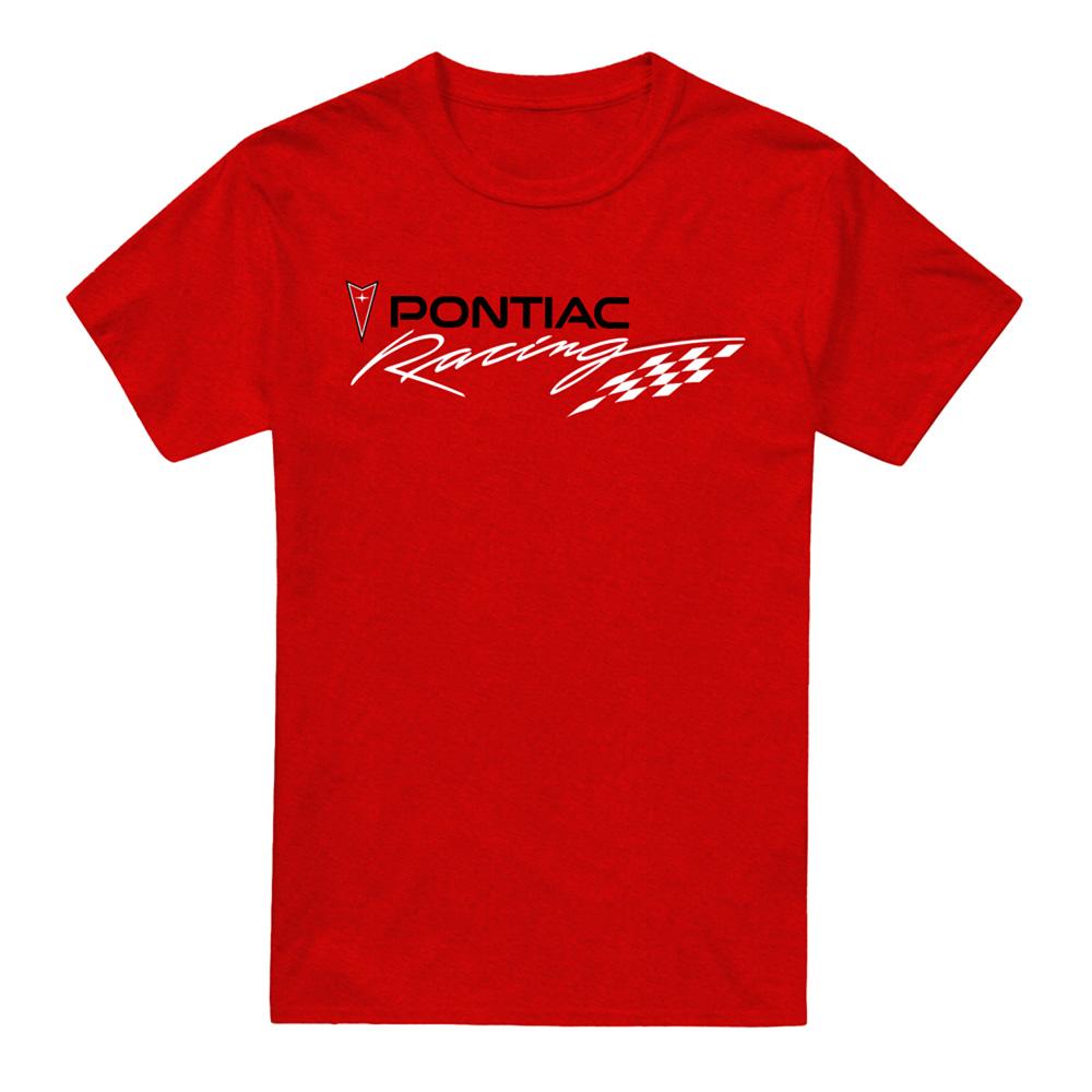 Red - Front - Pontiac Unisex Adult Racing T-Shirt