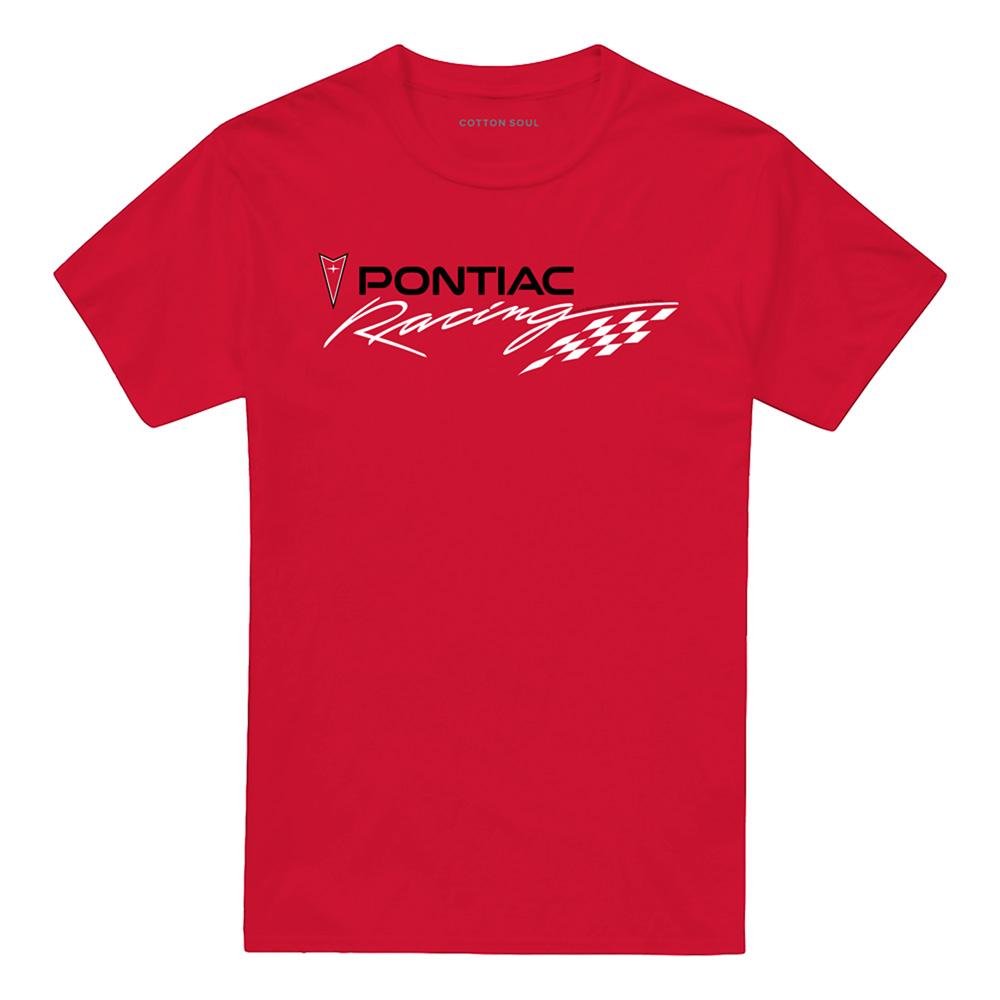 Red - Front - Pontiac Unisex Adult Racing T-Shirt