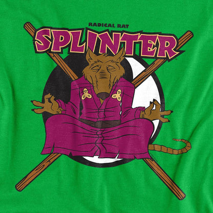 Kelly Green - Back - TMNT Unisex Adult Splinter Splinter T-Shirt