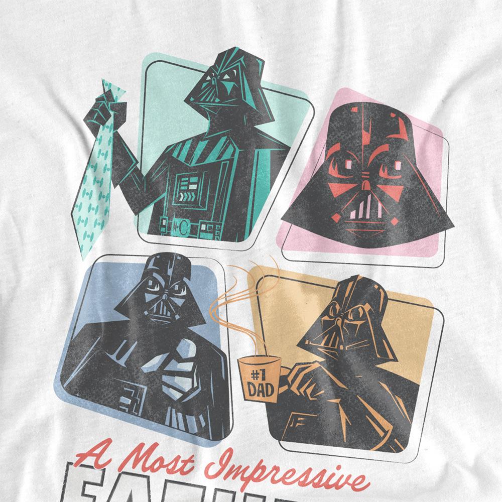 White - Side - Star Wars Mens A Most Impressive Father Long-Sleeved T-Shirt