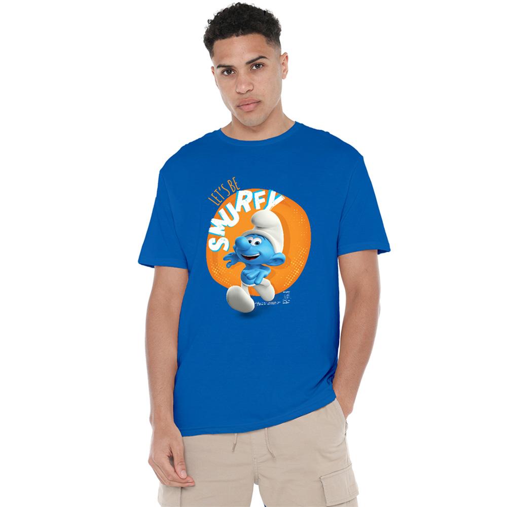 Royal Blue - Back - The Smurfs Unisex Adult Let´S Be Smurfy T-Shirt