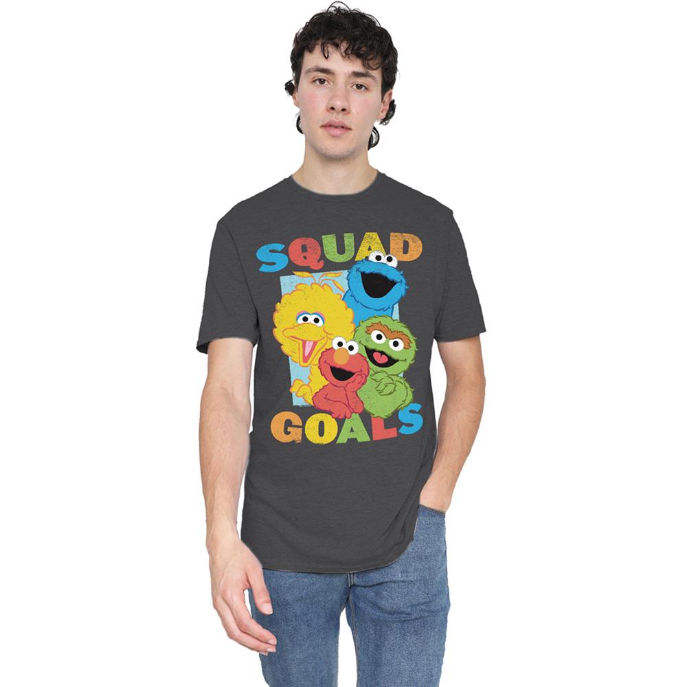 Charcoal - Lifestyle - Sesame Street Unisex Adult Squad Goals T-Shirt