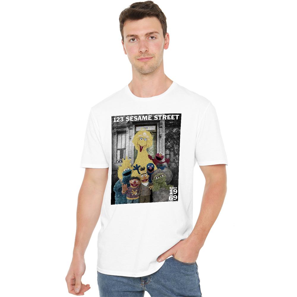 White - Back - Sesame Street Unisex Adult Best Address T-Shirt