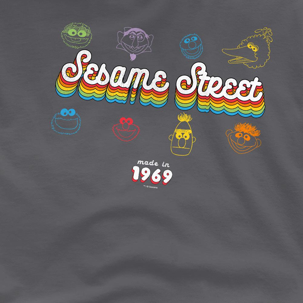 Charcoal - Pack Shot - Sesame Street Unisex Adult Made In 1969 T-Shirt