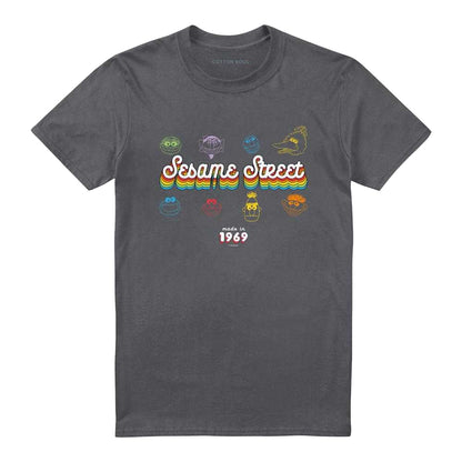 Charcoal - Front - Sesame Street Unisex Adult Made In 1969 T-Shirt