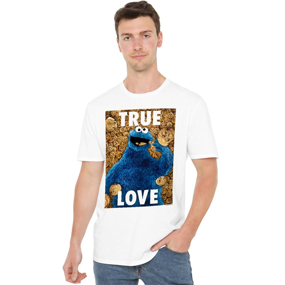 White - Side - Sesame Street Unisex Adult Cookie T-Shirt