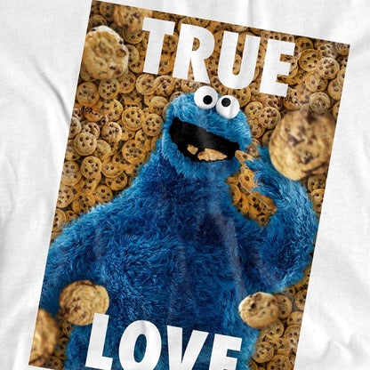 White - Pack Shot - Sesame Street Unisex Adult Cookie T-Shirt