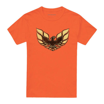 Orange - Front - Pontiac Unisex Adult Ross 1975 Bird T-Shirt