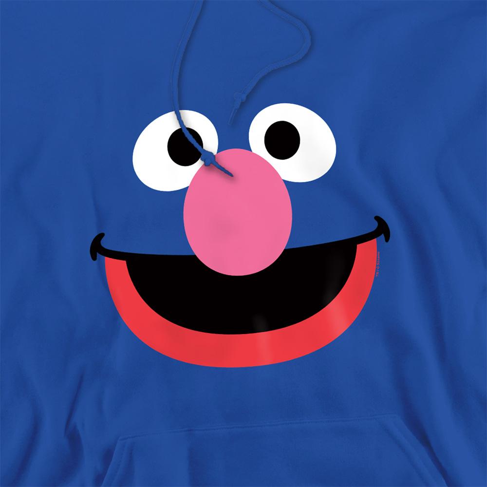 Royal Blue - Pack Shot - Sesame Street Unisex Adult Grover Face Hoodie