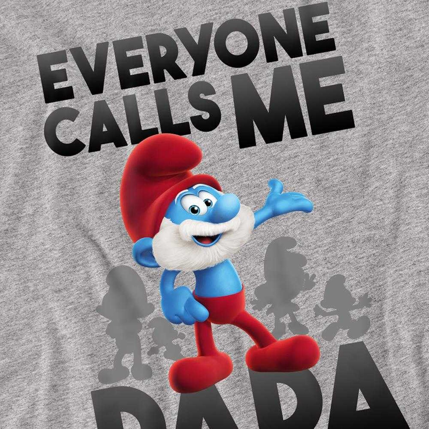 Athletic Heather - Side - The Smurfs Mens Call Me Papa Smurf Long-Sleeved T-Shirt