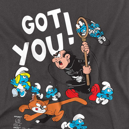 Charcoal - Side - The Smurfs Mens Gargamel Long-Sleeved T-Shirt