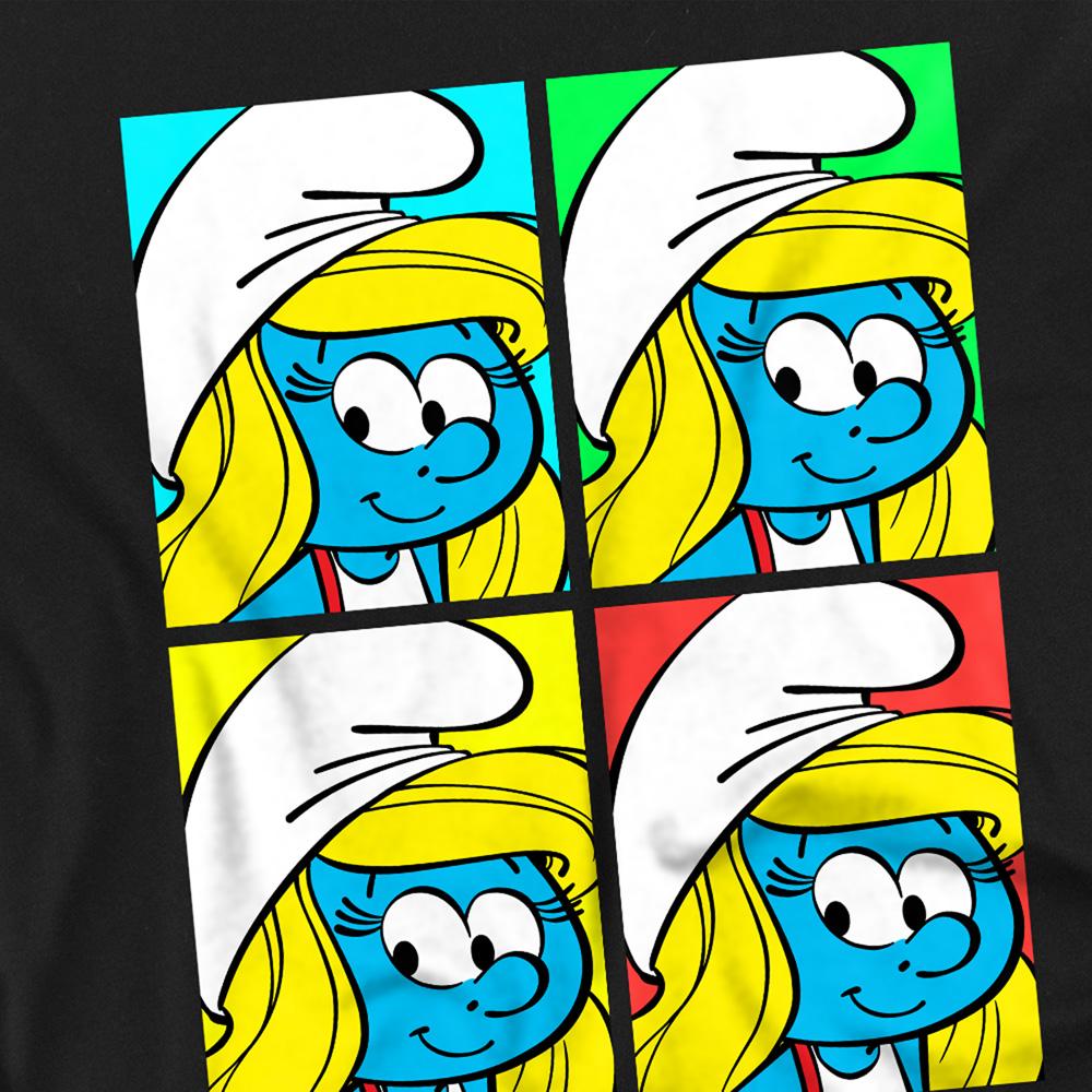 Black - Pack Shot - The Smurfs Unisex Adult Tiles T-Shirt